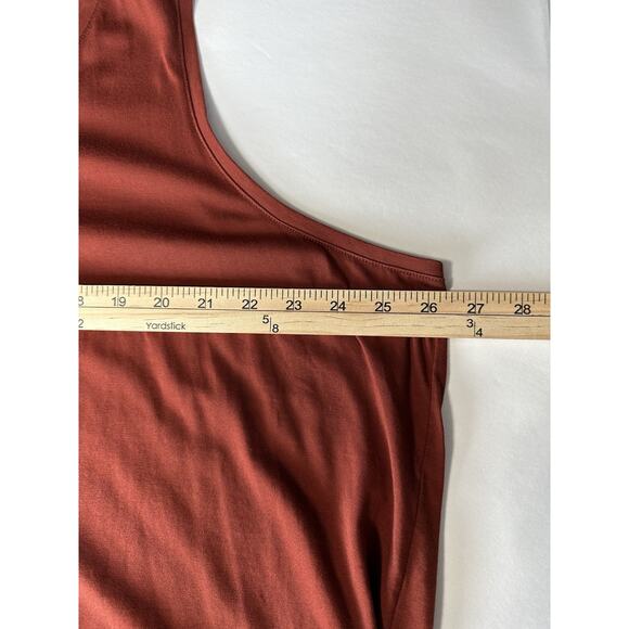 Lands End Women’s Shirt Adult Extra Large 18 Rust/Brown Tank Top Sleeveless - Picture 9 of 10